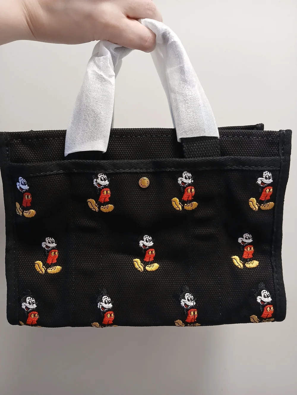 NWOT Disney X Coach Cargo Tote Bag 26 With Mickey Mouse CAE70 in BLACK - Picture 2 of 6